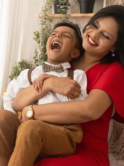 An explosion of laughter! I live for capturing these moments of unrestrained happiness during my family lifestyle sessions.