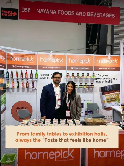 From our family tables to exhibition halls, our motto remains the same: "Taste that feels like home." Here we are at our stall at Anuga Select India.