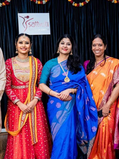 Posing with my gurus and my parents on the opening day of Sāttvatī. It was a proud day for my entire family.