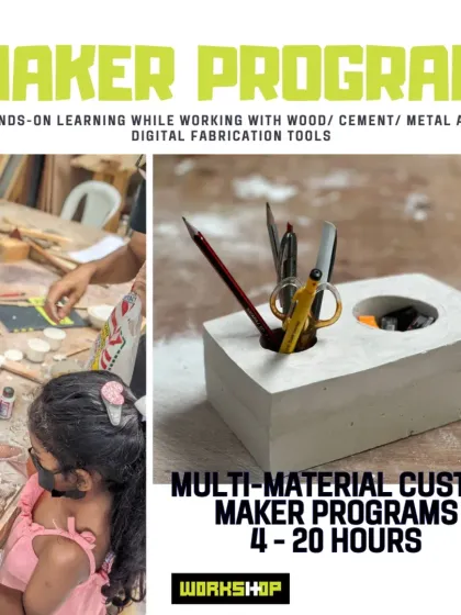 A look at our multi-material Maker Program, where kids learn by working with wood, cement, metal, and digital fabrication tools to create custom projects like this desk organizer.