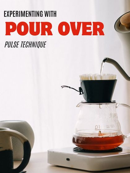 Experimenting with the pulse pour-over technique. This method involves adding water in small, controlled intervals to manage extraction.