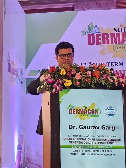 Speaking at the 12th Mid Term Annual Conference of IADVL in Ranchi. Continuous learning and sharing are key in my field.