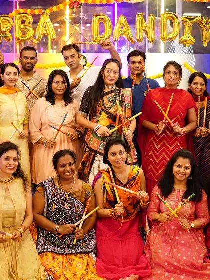 We’re more than just a dance class, we’re a family. This is our crew at the Garba and Dandiya workshop, celebrating together. Look at all those happy faces, that’s the RDI spirit.