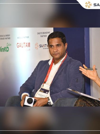 Chandraprakash Yadav during a panel discussion at the C&I Business Meet. He highlighted how sustainable energy is a smart financial decision for industries.