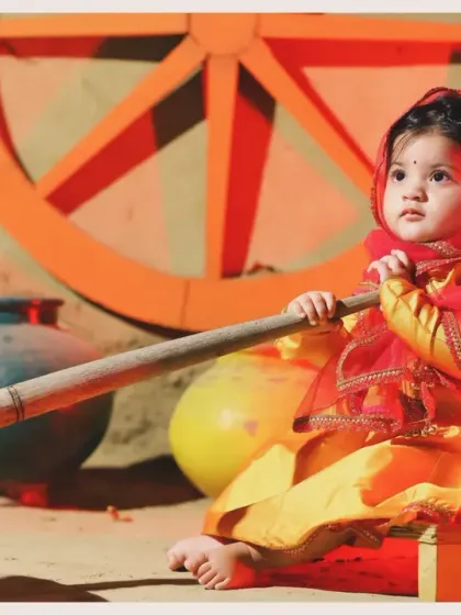 A vibrant and culturally rich Punjabi village theme. This setup features a traditional 'manji' (cot) and colorful props to create an authentic and beautiful scene.