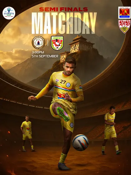 Semi-finals match day for the Climate Cup. Our team is ready to face Ladakh FC for a place in the final.