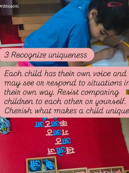 Principle 3: Recognize uniqueness. Every child is different. Resist the urge to compare your child to others and instead cherish what makes them unique.