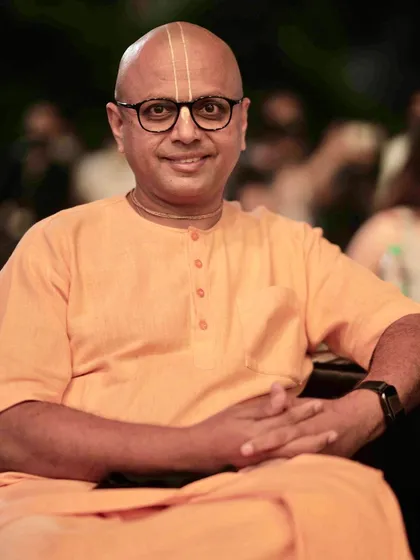 A respectful and professional portrait of motivational speaker Gaur Gopal Das. I adapt my approach to suit the individual and the tone of the event.