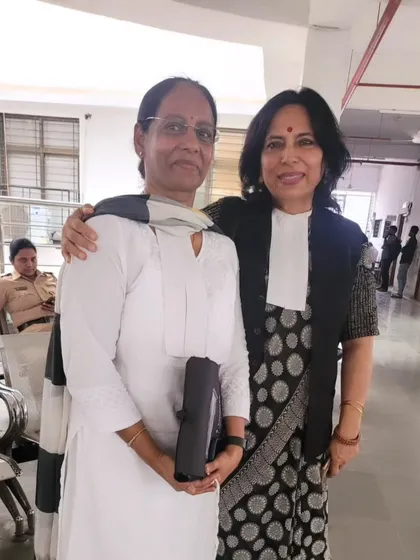 With a colleague at the Belapur court. The legal fraternity is a community, and supporting each other is essential in our shared pursuit of justice.