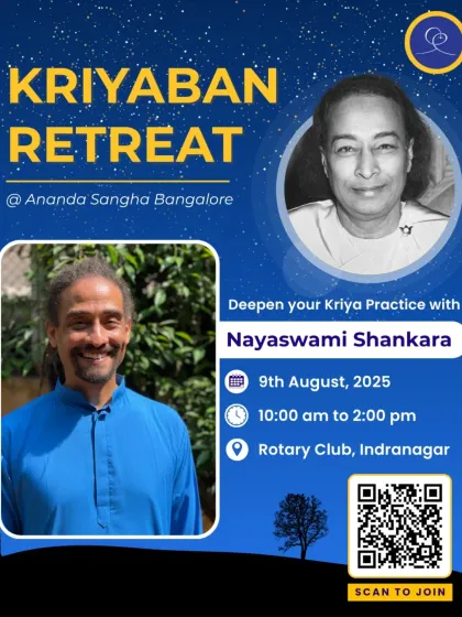 An invitation to our Kriyaban Retreat, an event for those initiated into Kriya Yoga. This is an opportunity to deepen your practice, review the sacred technique, and meditate with fellow Kriyabans under the guidance of a Nayaswami.