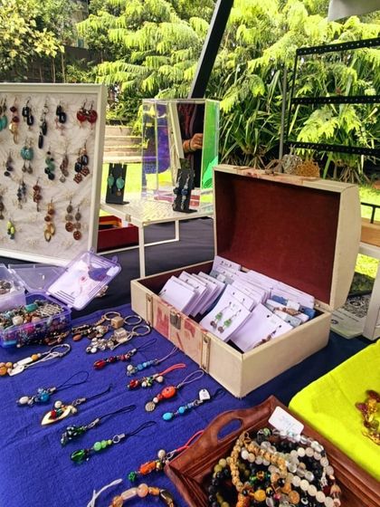 Sundays are for pop-ups and fun! This is a peek at a jewelry pop-up stall during one of our Sunday brunch events. There's always something new to discover.
