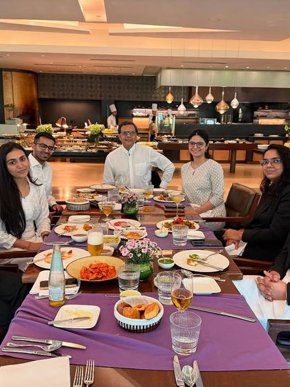 A team lunch at The Oberoi, Delhi, to wrap up a busy period before the summer break. I am grateful for their tireless dedication and believe in the importance of rest and recharging.