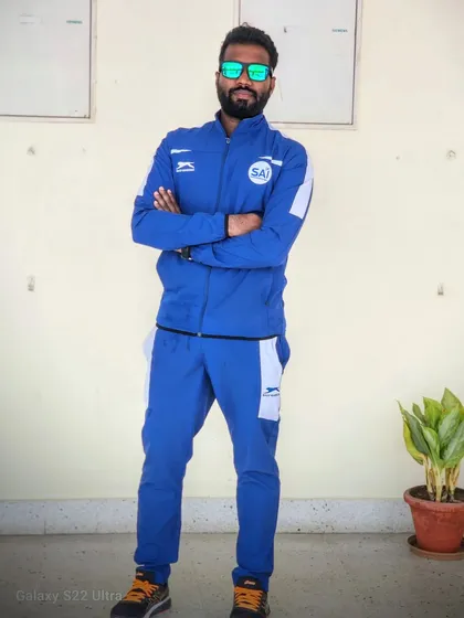 Sporting my official SAI NCOE Delhi coaching tracksuit. I am proud to represent the Sports Authority of India and contribute to our nation's athletic future.
