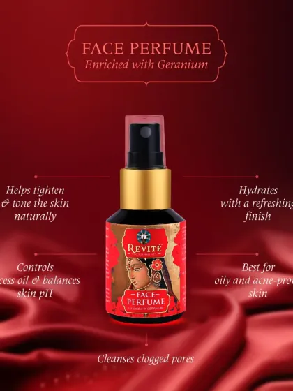 My Geranium Face Perfume is perfect for oily and acne-prone skin. It helps tighten and tone the skin, controls excess oil, and cleanses clogged pores with a refreshing finish.