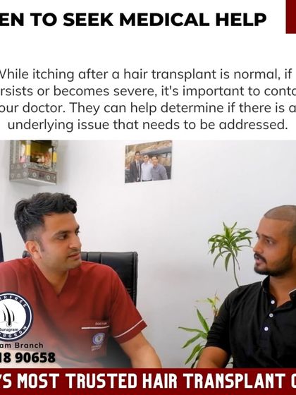 This image shows a patient during a consultation. It's important to seek medical help if post-transplant itching persists, so we can address any underlying issues.