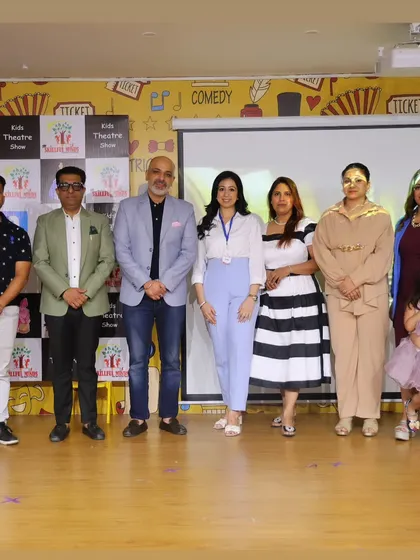 A group photo with all the eminent personalities who graced our 'Fiction Trilogy' theatre show as chief guests.