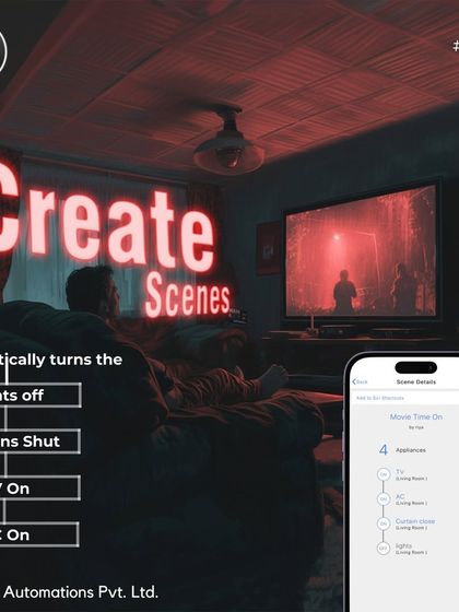 Create scenes for any occasion. For "Movie Time," my system can automatically turn the lights off, shut the curtains, and turn on the TV and AC.