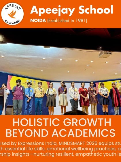 We focus on holistic growth that extends beyond academics. The MINDSMART 2025 leadership course, organized by Expressions India, equips students with essential life skills and emotional well-being practices, nurturing resilient and empathetic youth leaders.