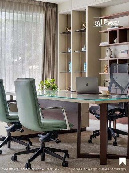 Another image from The Architect's Diary feature, highlighting the elegant and opulent feel of the executive cabins.