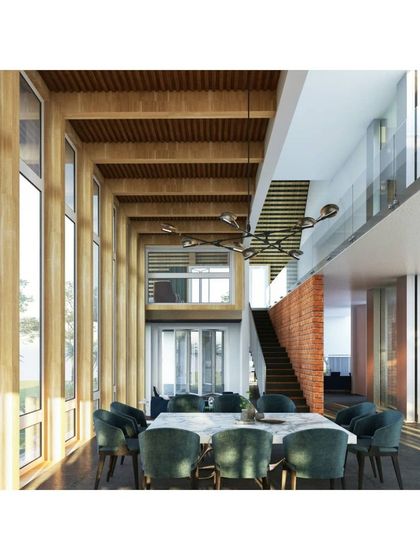 This is a duplicate of ID 92. A proposed residence in Tamil Nadu using Glulam beams.