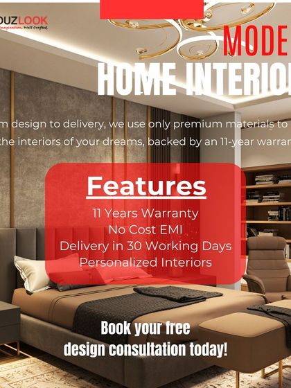 Houzlook - Full Home Interior Design & Turnkey Execution Our Promises: Quality, Speed, and Transparency photo 8