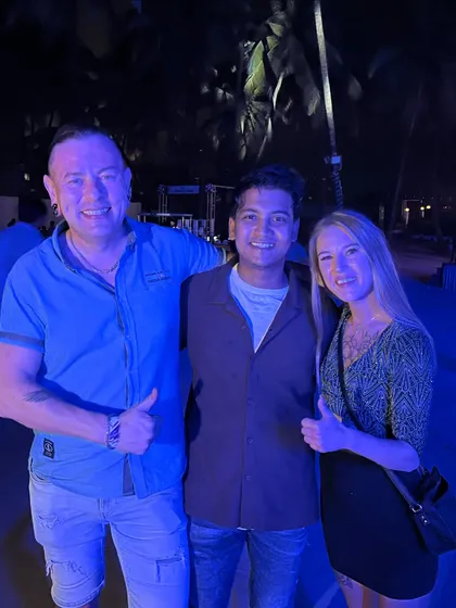 A picture with international guests at one of our events. Our services and setups are appreciated by a diverse clientele.