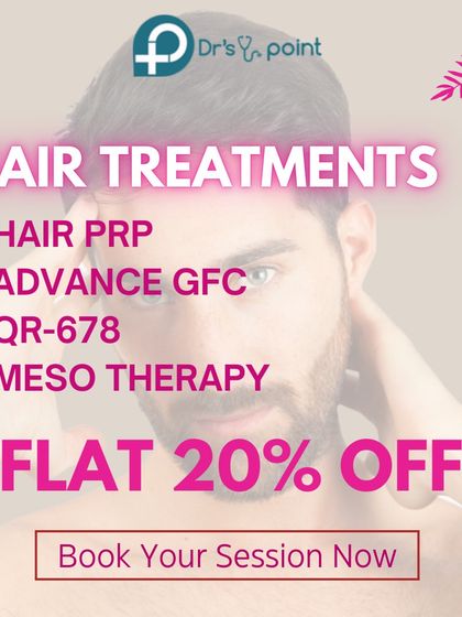 Check out our special offers on advanced hair treatments. We provide discounts on services like Hair PRP, Advance GFC, QR-678, and Meso Therapy to make hair restoration more accessible.
