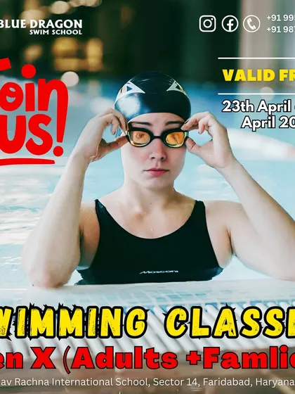 This is your last call to register for our Gen X swimming classes for adults and families. Learn the right techniques and make family memories. Registrations close tonight.