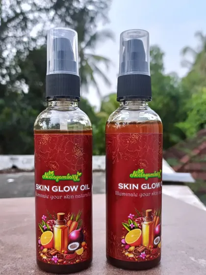 Is your skin dry and dull from sun exposure? My Skin Glow Oil is made for you. It's a blend of powerful herbs and oils like manjistha, red sandalwood, and pure cow's ghee to restore your skin's natural radiance.