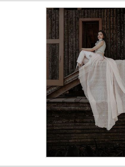 A slightly different angle of the same solo portrait, capturing a classic and graceful pose.