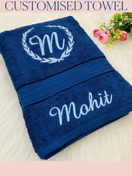 Wrap yourself in luxury with our soft, plush towels, beautifully embroidered with your name and initial. These make a thoughtful and practical gift for housewarmings, weddings, or just to pamper yourself.