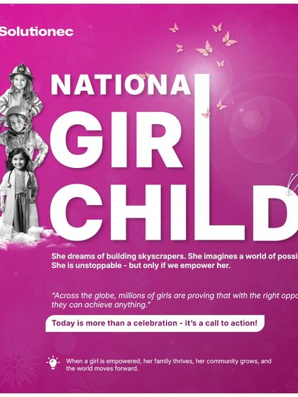 On National Girl Child Day, we issue a call to action. This image of a young girl dreaming of her future as a doctor, firefighter, or engineer is a reminder that with the right opportunities, girls can achieve anything.