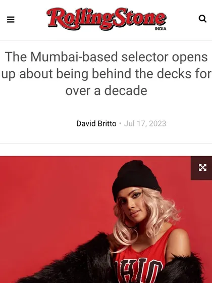 Being featured in Rolling Stone India was a huge moment. After more than a decade behind the decks, getting recognized for keeping the hip-hop culture authentic means everything. The grind pays off.