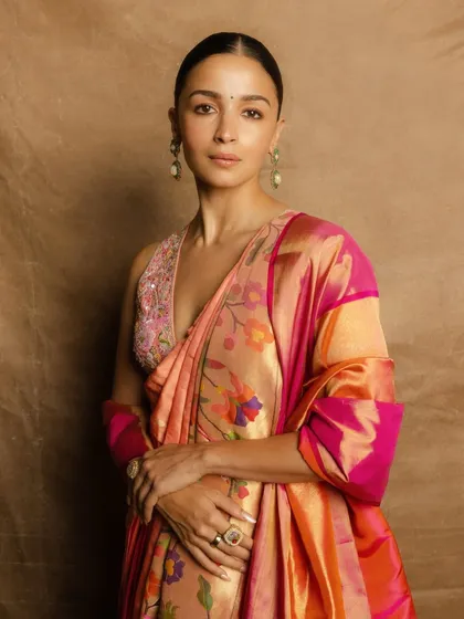 The wonderful Alia Bhatt, looking radiant in a set of my handcrafted micromosaic rings. Each ring tells its own story, one of a blooming garden and another of a bird in flight, designed to be worn together or separately.