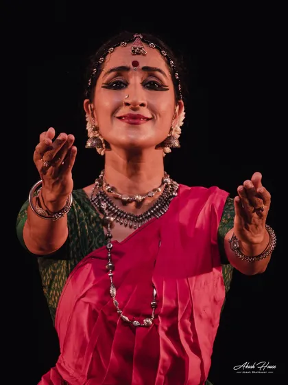 So much of Kuchipudi is 'Abhinaya', the art of expression. Through subtle gestures and facial expressions, I convey complex emotions and narratives, inviting the audience into the inner world of the character I portray.