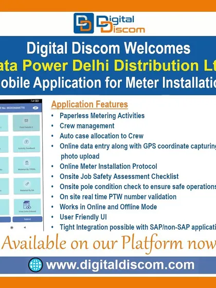 Streamline your metering operations with the Mobile Application for Meter Installation. This tool facilitates paperless meter installation and removal activities, featuring crew management, online data entry with GPS capture, and an online meter installation protocol to ensure regulatory compliance.
