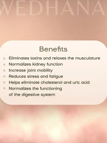 Discover the purifying benefits of Swedhanam. This treatment is essential for detoxification, relaxing the musculature, and normalizing the function of the digestive system.