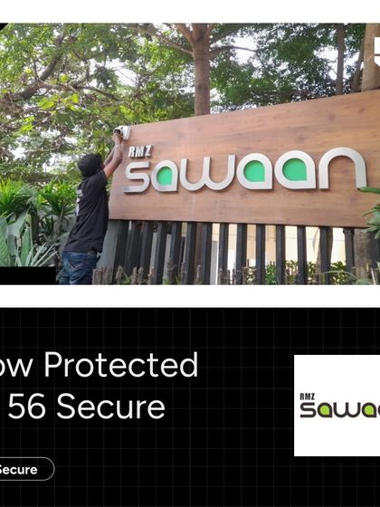A member of our technical team completes an installation at the entrance of RMZ Sawaan. Our deployments are professional and discreet, ensuring your business is protected without disrupting its aesthetic.