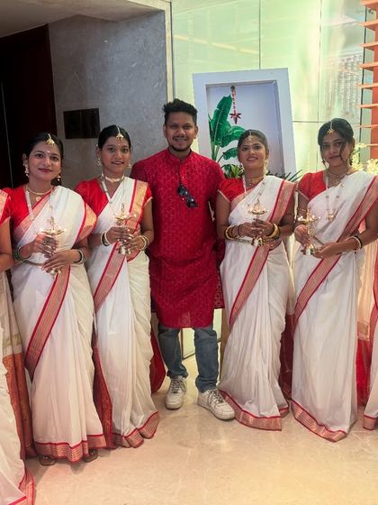 A closer look at our dedicated bridal entry team. We coordinate costumes and props to perfectly match the theme and aesthetic of your wedding ceremony.