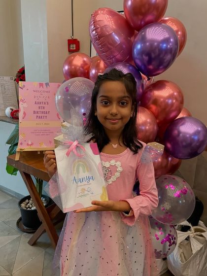 Another happy little artist with her personalized party favor. These smiles are the reason I pour my heart into every party.