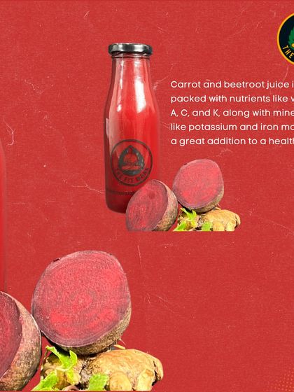 My Carrot and Beetroot juice is packed with nutrients like vitamins A, C, and K, as well as essential minerals. It's a great addition to any healthy diet.
