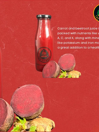 My Carrot and Beetroot juice is packed with nutrients like vitamins A, C, and K, as well as essential minerals. It's a great addition to any healthy diet.