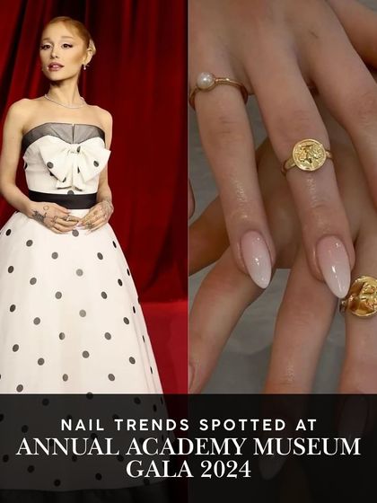 A soft and dreamy ombre nail look, as seen on Ariana Grande at the Academy Museum Gala. This is a perfect example of subtle yet stunning nail art.