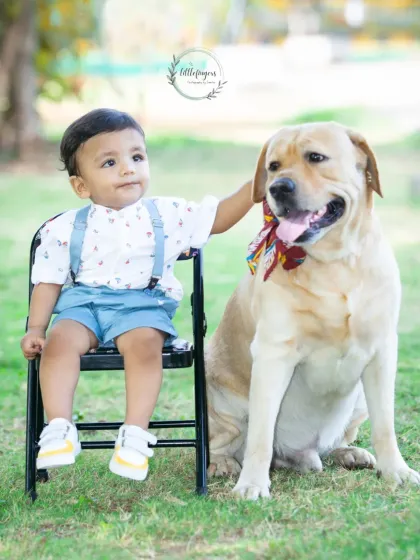 This little boy and his furry friend make the most adorable pair.