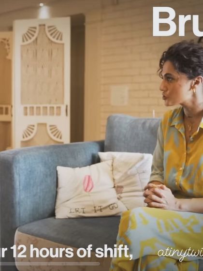 A snapshot from the Brut India feature on Taapsee Pannu's home, with my macramé room divider in the background. It’s amazing to see my work become a part of someone's personal sanctuary.