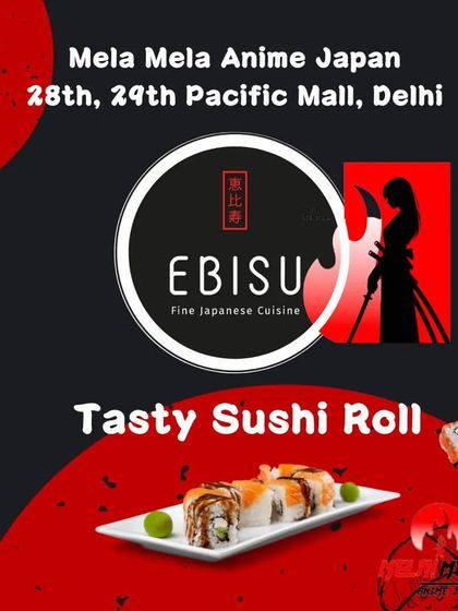 An announcement for our participation in a Japanese anime convention. We love engaging with the community and can cater to themed events with custom menus.