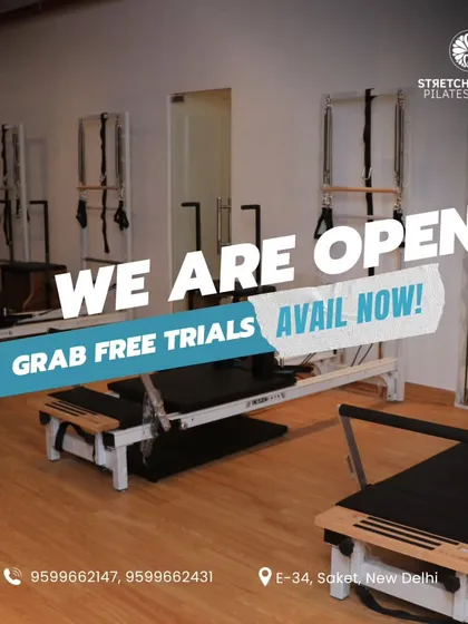We are open and ready for you. This image showcases our pristine studio environment and invites you to grab a free trial to experience it for yourself.