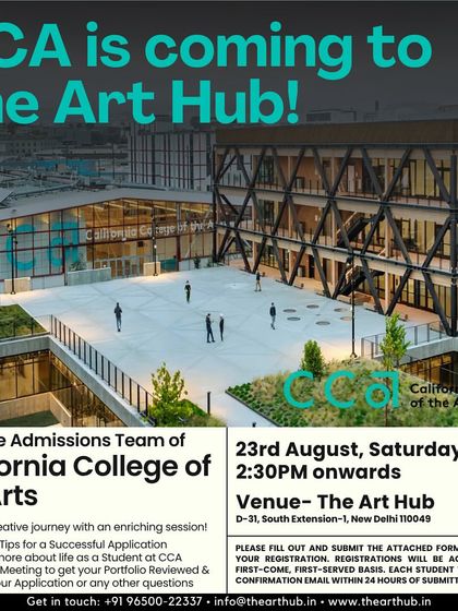 My students had the opportunity to meet the admissions team from the California College of the Arts (CCA). These sessions are designed to give them a competitive edge in the application process.