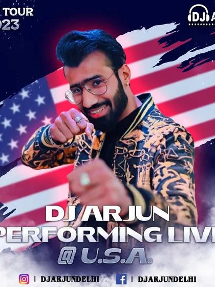 Taking my sound global with the U.S.A. Tour. This poster captures the excitement of bringing my high-energy Bollywood sets to an international audience across America. It's a dream to connect with new crowds worldwide.