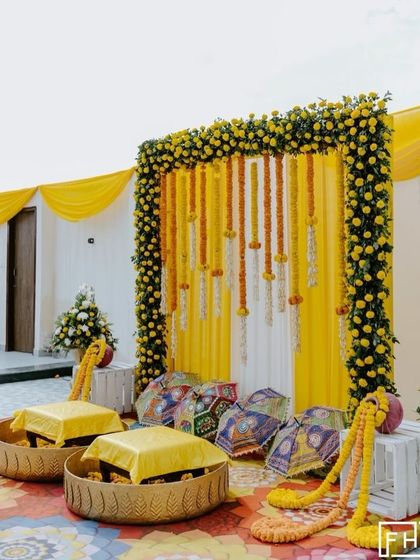 Vibrant Haldi Setups photo 9